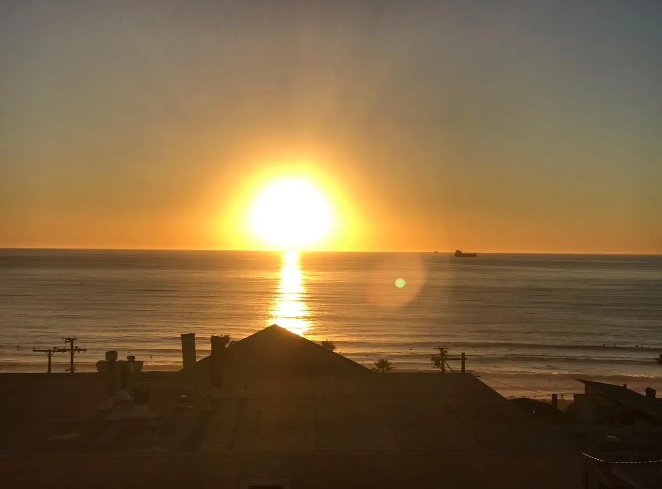 Golden hour sunset over the Pacific